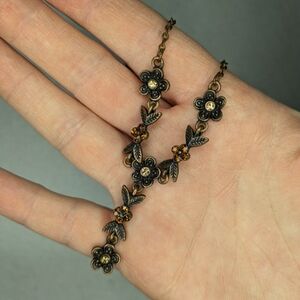 1928 Brand vintage style bronze and copper adjustable necklace